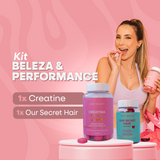 💖 KIT BELEZA & PERFORMANCE – Creatina + Our Secret Hair