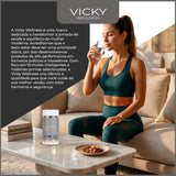 Kit 10x Magnésio Tripla Fórmula - Vicky Wellness L-Treonina - 60 Cápsulas