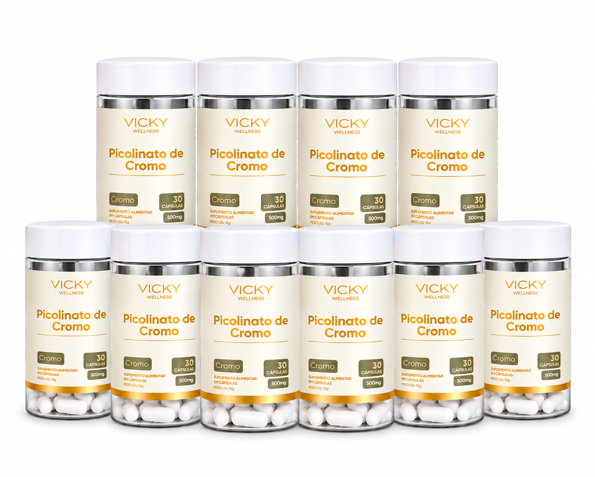 Kit 10x Picolinato de Cromo - Vicky Wellness