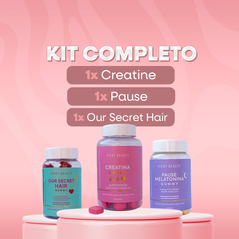 💫 KIT COMPLETO – Creatina + Our Secret Hair + Pause 🌟