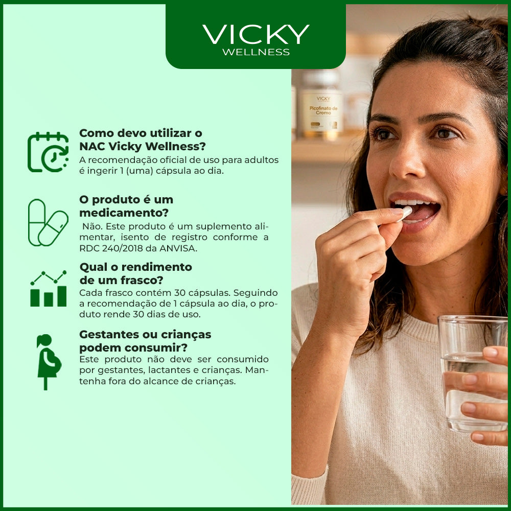 NAC Vicky Wellness - 30 Cápsulas – Vicky Beauty
