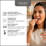 Kit 10x Magnésio Tripla Fórmula  - Vicky Wellness L-Treonina - 60 Cápsulas
