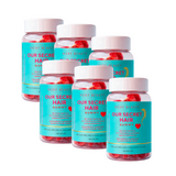 6 UN. OUR SECRET HAIR GUMMY - 12 Vitaminas e Minerais Sabor Morango (30 GOMAS) - VICKY BEAUTY