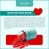 4 UN. OUR SECRET HAIR GUMMY - 12 Vitaminas e Minerais Sabor Morango (30 GOMAS) - VICKY BEAUTY