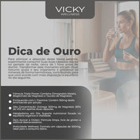 Kit 10x Magnésio Tripla Fórmula  - Vicky Wellness L-Treonina - 60 Cápsulas