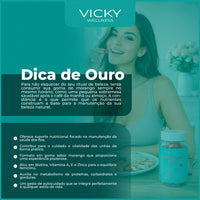 6 UN. OUR SECRET HAIR GUMMY - 12 Vitaminas e Minerais Sabor Morango (30 GOMAS) - VICKY BEAUTY