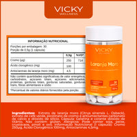 Kit 10x Laranja Moro com Café Verde e Cromo -  Vicky Wellness - 30 Cápsulas