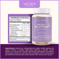 4 UN. PAUSE -  Melatoninas em Goma Sabor Maracujá (90 gomas) - VICKY BEAUTY