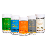 Kit Completo Magnésio Tripla Fórmula + Laranja Moro Cromo + NAC + Magnésio Inositol + Picolinato de Cromo - Vicky Wellnes